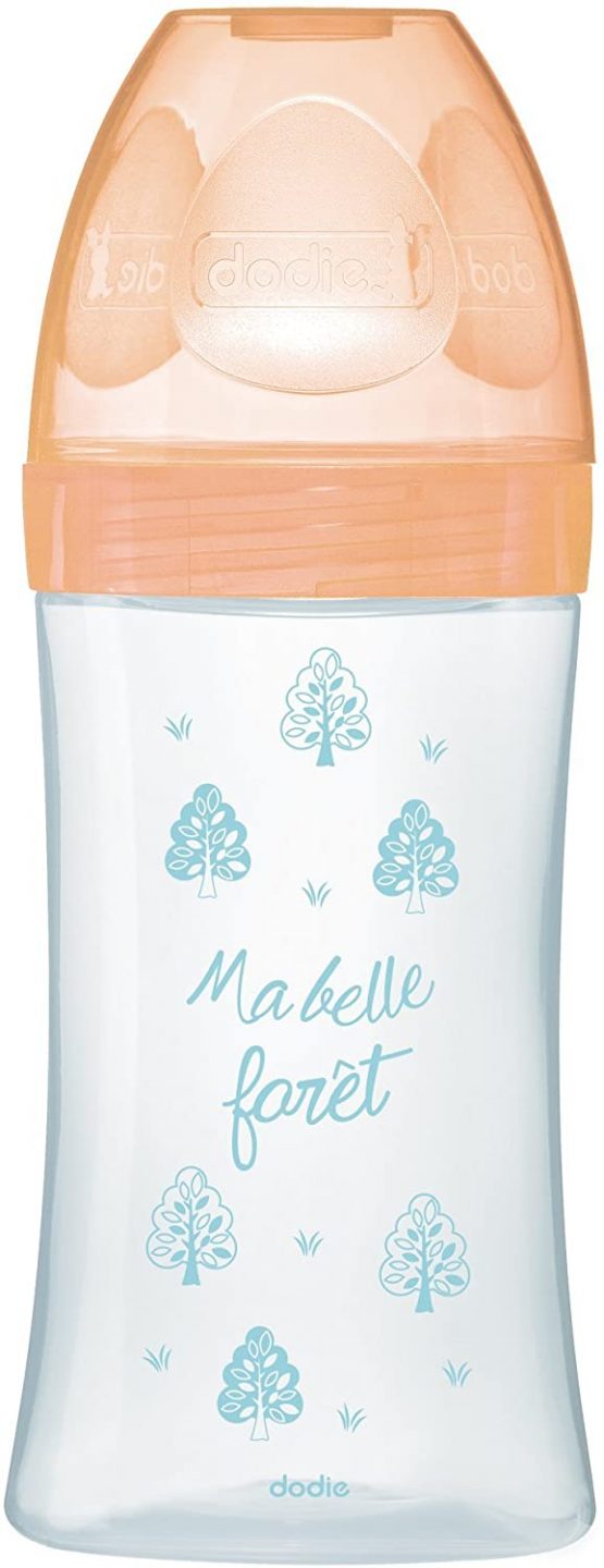 Dodie - Bottle Glass Initiation + 270 ml Beige Deer 0-6 Months, Flat Teat Flow Rate 2, Multi-Colour, 6008148 - Image 3