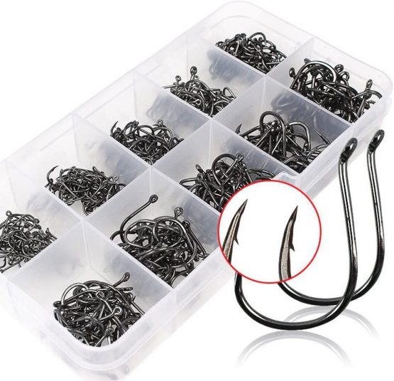 VIPMOON Octopus Fishing Hook - Set of 500pcs/Box/10 Sizes, Small