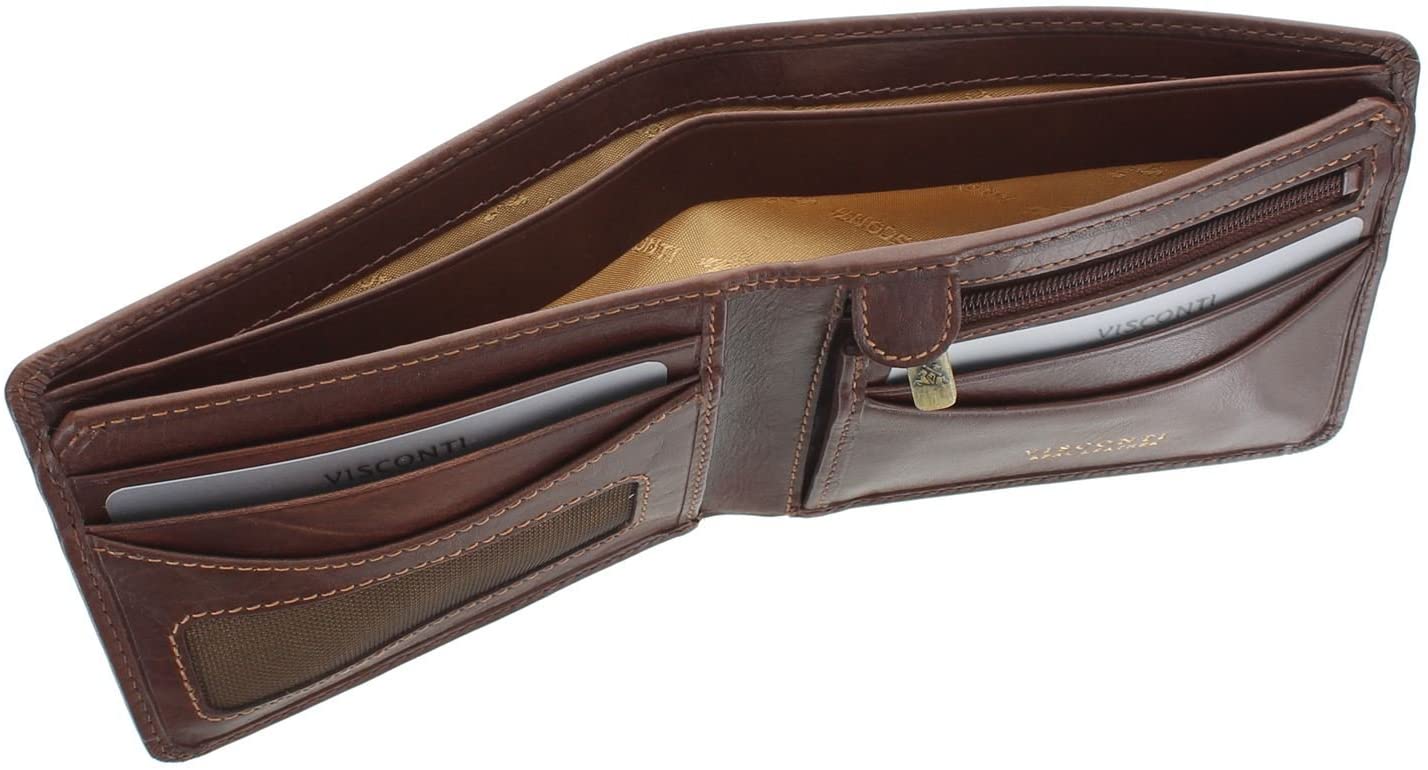 VISCONTI Tuscany Collection Francesca Leather Wallet with RFID Protection TSC46 Tan - Image 4