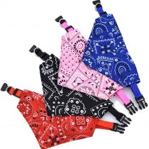 Ciujoy Dog Bandana Collar 4 Pcs Pet Boho Neckerchief Strap Neck Scarf Triangle Towels Saliva Towel Fashion Mandala Flroal Pattern Accessories for Small Puppies Cats - S