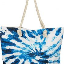 styleBREAKER Ladies XXL Beach bag with batik swivel pattern print, zipper, shoulder bag, shopper 02012344