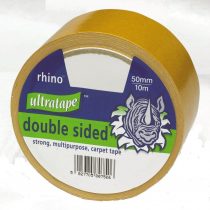 50mmx10m ROLL DOUBLE SIDED ADHESIVE PVC CARPET TAPE NEW