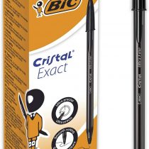 BIC Crystal Exact Fine Point Pens (0.7 mm) - Black, Box of 20