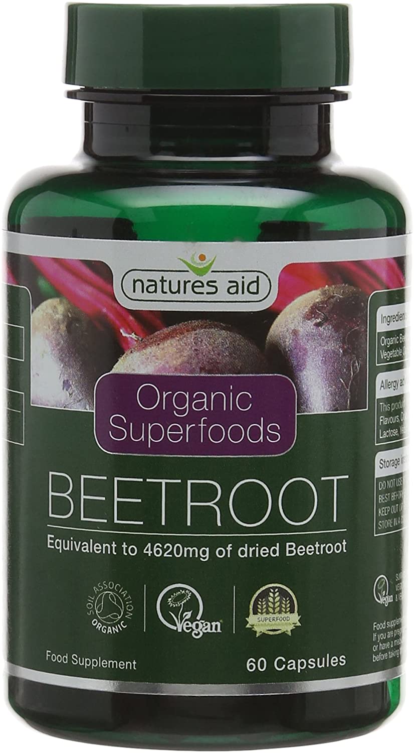Natures Aid Beetroot 4620mg Supplement, Concentrated High Potency 9240mg Dried Root 1400mg Beetroot Extract