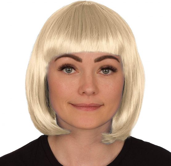 Ladies Short Bob Wig Fancy Dress Accessory Cosplay Party Wigs (Brown)