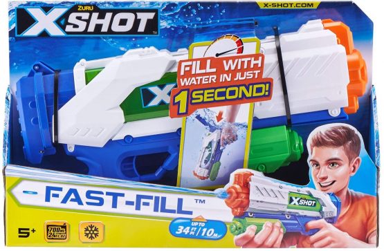 ZURU X-SHOT Warfare Fast-Fill Water Blaster, Blue