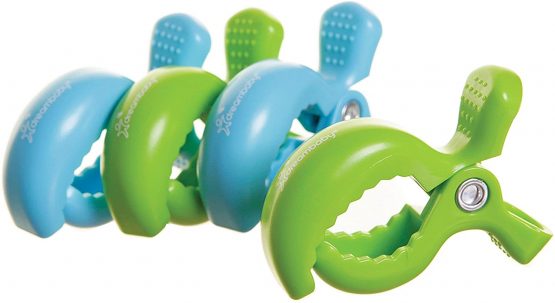 Dreambaby Stroller Clips (2 Blue/2 Green, Pack of 4)