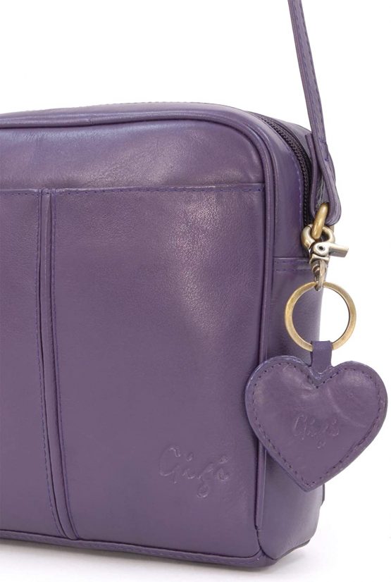 GIGI - Women’s Small Leather Cross Body Handbag - Shoulder Bag with Long Adjustable Strap - OTHELLO 22-29 - Image 4