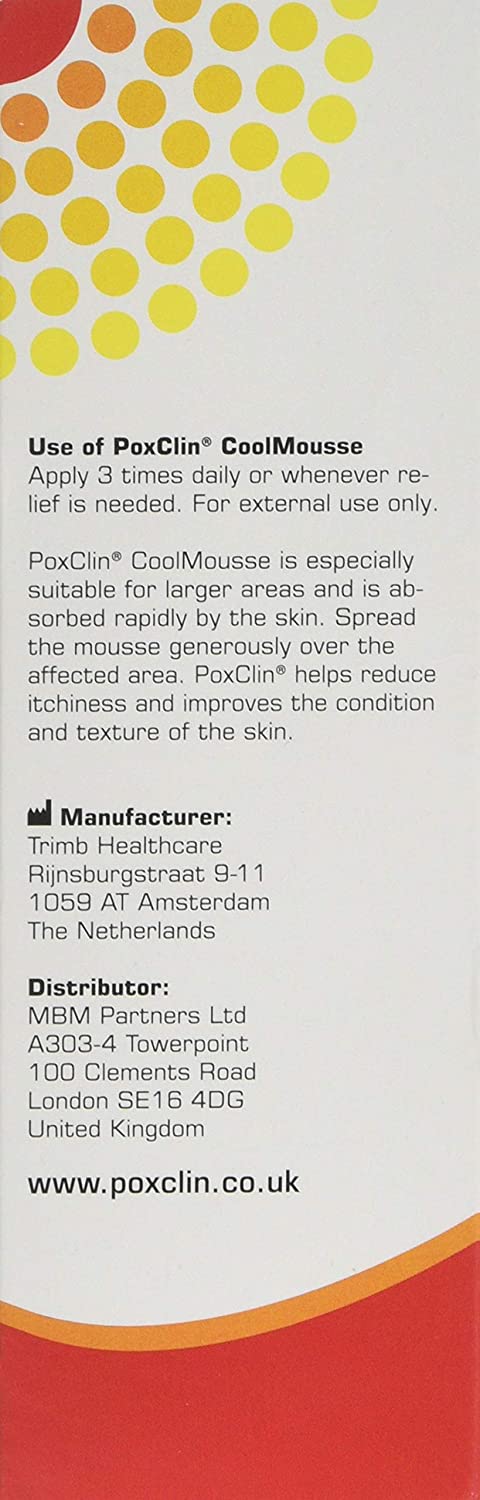 PoxClin CoolMousse Chickenpox Treatment for Children Relieve Symptoms and Itch of Chickenpox, Natural Ingredients, 100 ml - Image 2