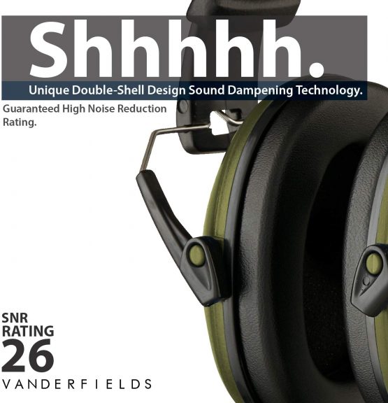 Vanderfields Hearing Protection – Compact Safety Earmuffs for Men Women Adults (2 Pack - Black) - Image 2