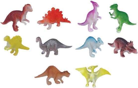 12 Mini Dinosaur Toys / Gift Favours / Childrens Kids Party Bag Fillers