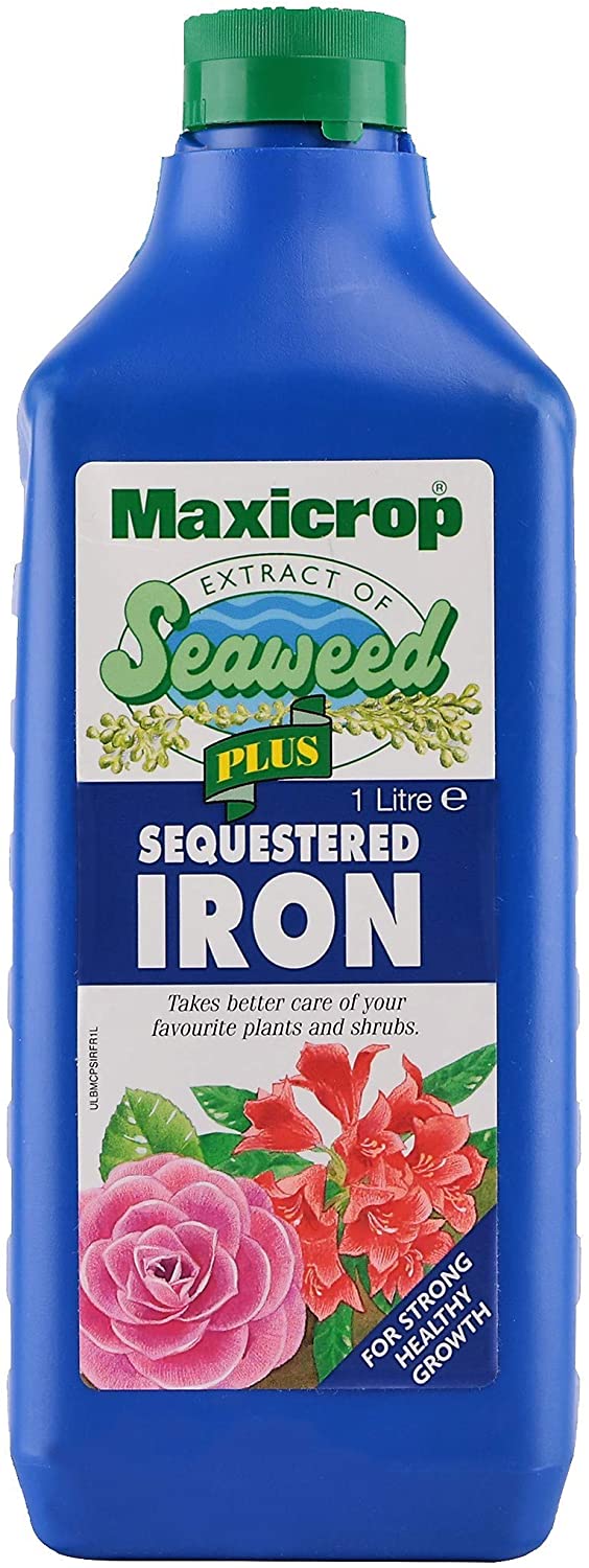 Maxicrop PPSI61L Sequestered Iron, 1L, Iron Infused Natural Seaweed Extract, Protects Against Yellowing
