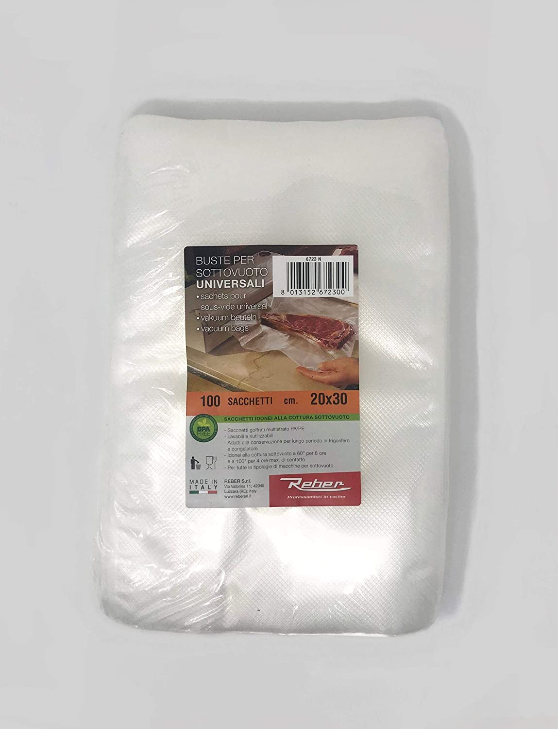 Reber Vacuum 6723 a Pack, Durchsichtig, 1 Unité (Lot de 1)
