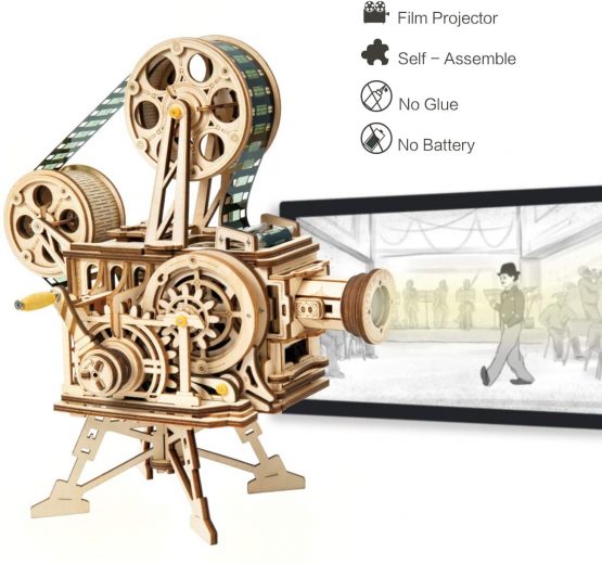 ROBOTIME Vitascope Wooden Model Kits 3D Puzzle for Adults to Build Laser Cut Jigsaw Construction Building Craft Kits for Kids Above 14 Years Old
