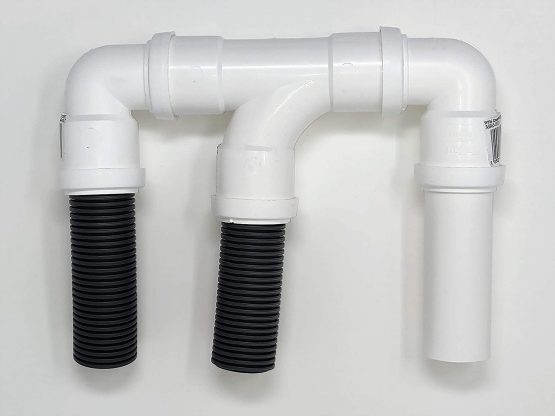 BITS4REASONS NEW MODEL CARAVAN (TWIN) WASTE WATER OUTLET PIPE SYSTEM ADAPTOR WITH FLOPLAST HOME PLUMBING GRADE FITTINGS CE STANDARD TESTED TO EN 1451 - Image 3