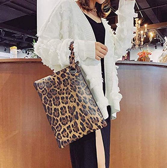 Tskybag Oversized Clutch Bag Purse, Womens Large Pu leather Evening Wristlet Handbag - Image 4