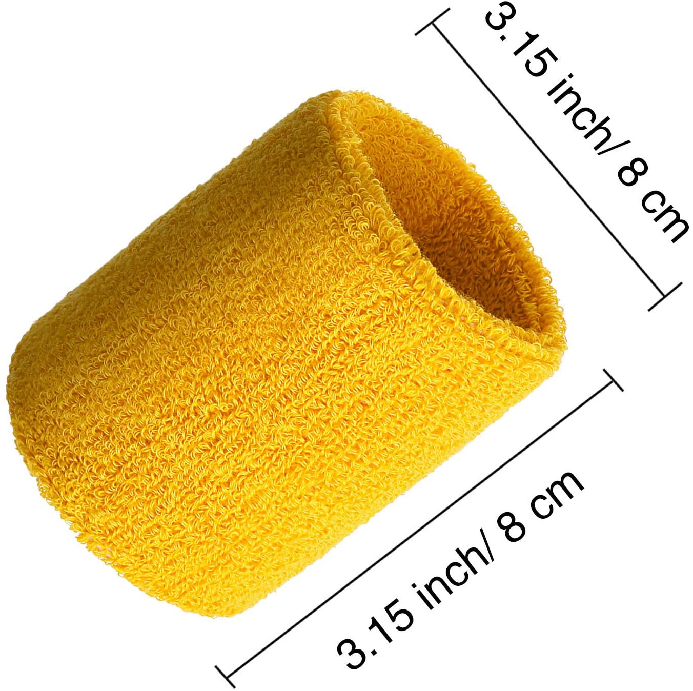 12 Pack Sweatbands Sports Wristband Cotton Sweat Band for Men and Women Good for Tennis Basketball, Running, Gym - Image 2