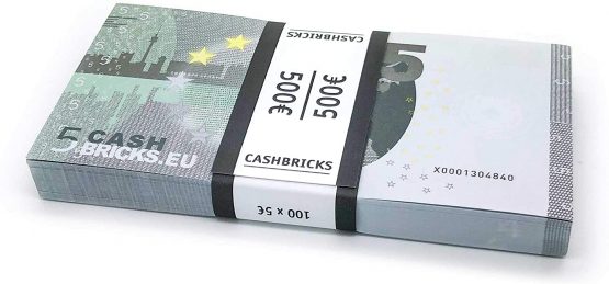 Cashbricks® 100 x €5 EURO play money banknotes - Image 2
