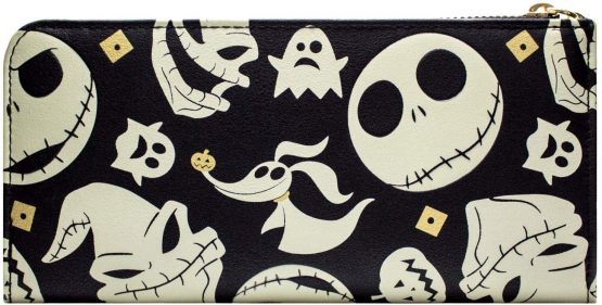 Nightmare Before Christmas Jack Oogie and Zero Coin and Card Clutch Purse Black - Image 4