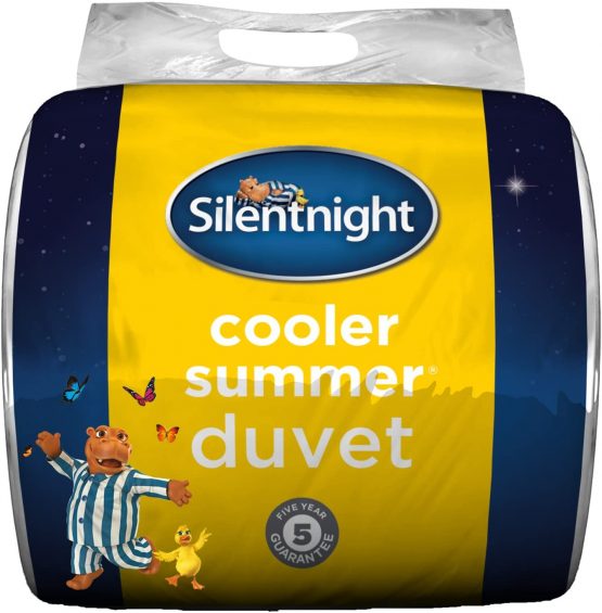 Silentnight Cooler Summer 4.5 Tog Duvet, Microfibre, White, King