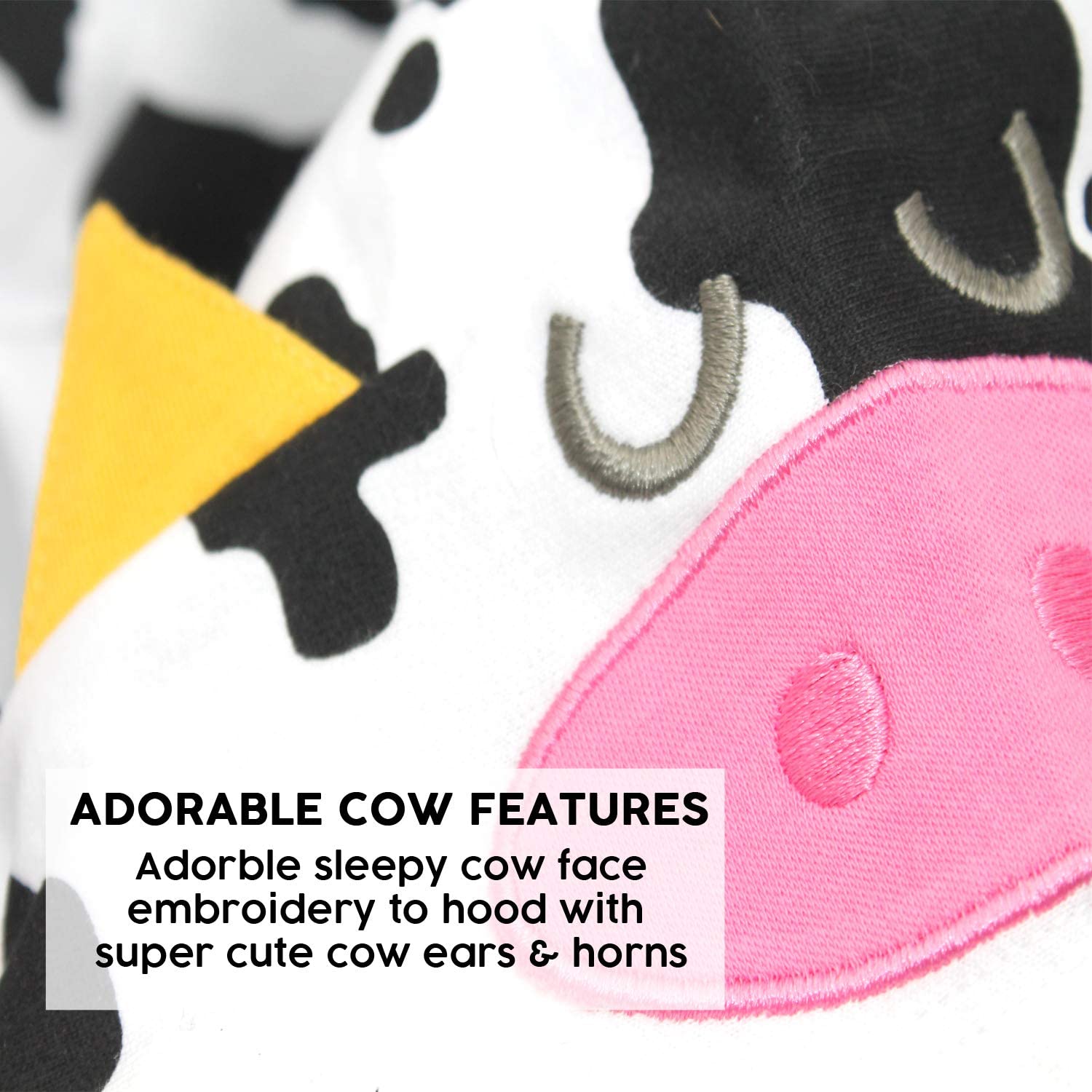 Moo's Cow Baby Romper Outfit for Boys or Girls, Black, White, 3-6 Months (Pack of 1) - Image 4