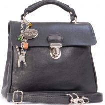 Catwalk Collection Handbags - Women's Vintage Leather Top Handle Bag with Detachable Shoulder Strap - PANDORA
