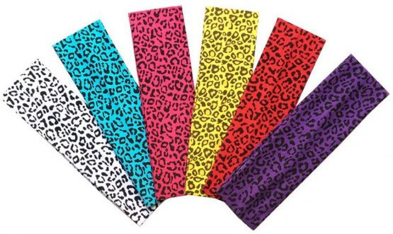 6pcs Leopard Print Cotton Headbands Yoga Fashion Headband for Women Girls Hair Wrap Accessories (Random Color)