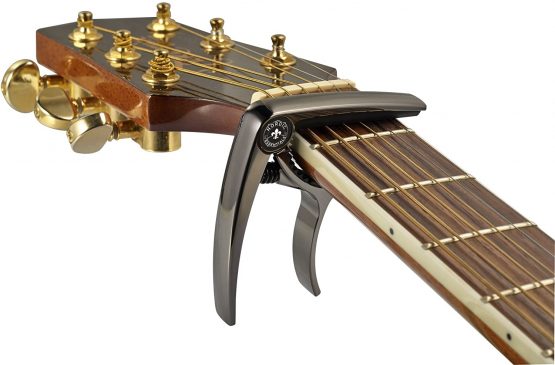 Guitar Capo Deluxe for Guitars, Ukulele, Banjo, Mandolin, Bass - Made of Premium Quality Zinc Alloy for 6 & 12 String Instruments - Luxury Accessories by Nordic Essentials™ - (Bronze) - Lifetime Warranty - Image 2
