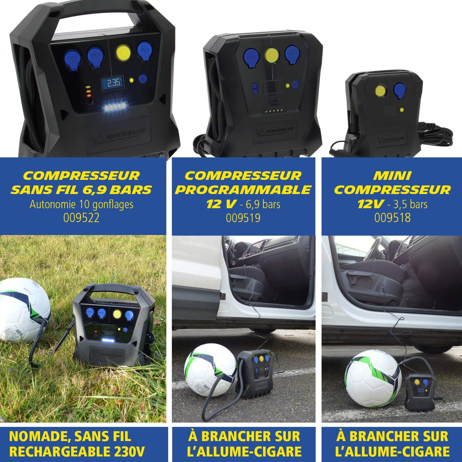 MICHELIN 12V Programmable Compressor 009519, Black, Programmierbarer Kompressor 12 V - Image 4