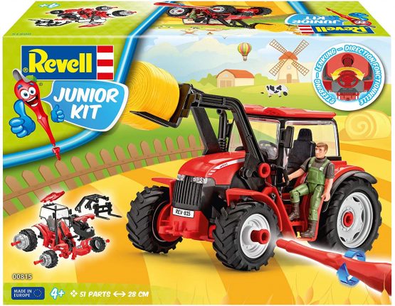 Revell 00815 Tractor with Loader and Figure, Multi Colour, Länge ca. 28 cm - Image 2