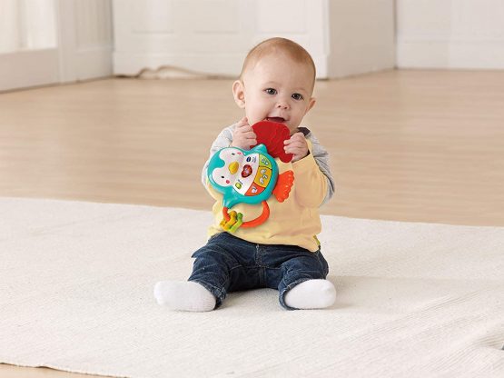 VTech - Tino the Penguin, Baby Toy, Teething and Interactive Rattle with Activities to Discover Animals, Numbers, Colors and Fun Songs - Image 4