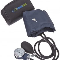 Primacare DS-9193 Classic Series Large Adult Size Professional Blood Pressure Kit with Aneroid Sphygmomanometer, Latex Free Inflation System BP Kit with Nylon Cuff, Black