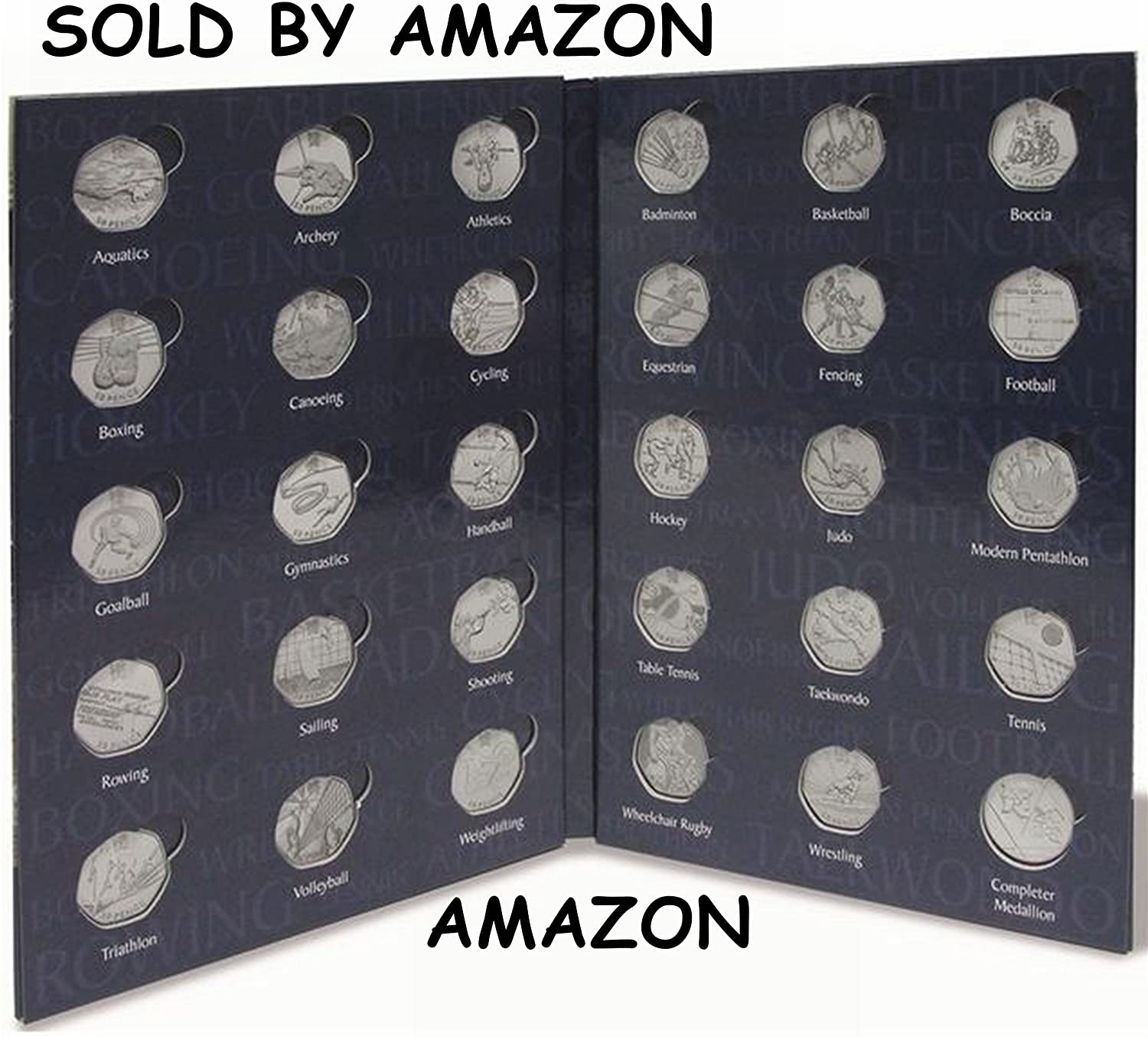 2012 London Olympic 50p Collectors Coin Album/Folder for 29 Coins & Completer Medallion - Lighthouse - Image 3