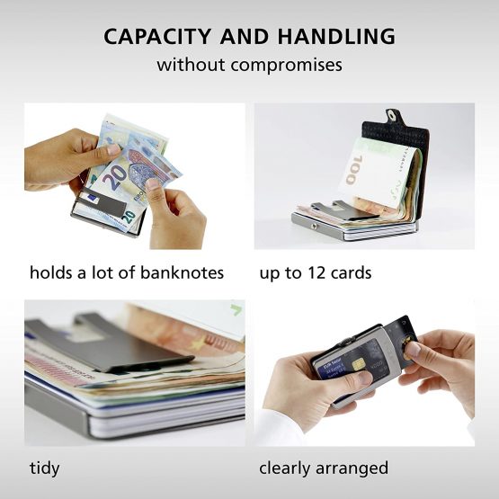 I-CLIP Original Silver Pure Black, Credit Card Holder, Wallet, Money Clip - Image 4