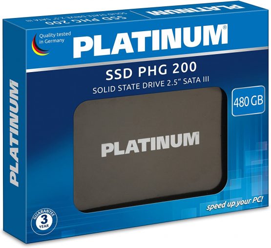 Platinum PHG 200 │2.5 Inch Internal SSD Hard Drive │ 480 GB │ for Notebook, Laptop and PC, SATA III