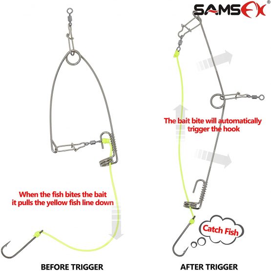 SAMSFX Ice Fishing Spring Hook 3 Pieces in Pack - Image 3