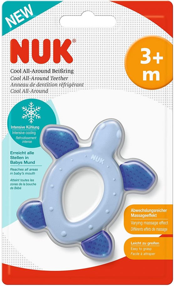 NUK Cool All-Around Teether with Cooling Elements from 3 Months Pack of 1 Multi-Coloured - Image 2
