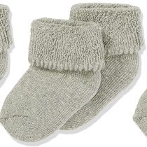Sterntaler Unisex Kid's Calcetines Primera Puesta Ankle Socks, Grey (Silver Melange 542), Newborn (Size: 0) (Pack of 3)