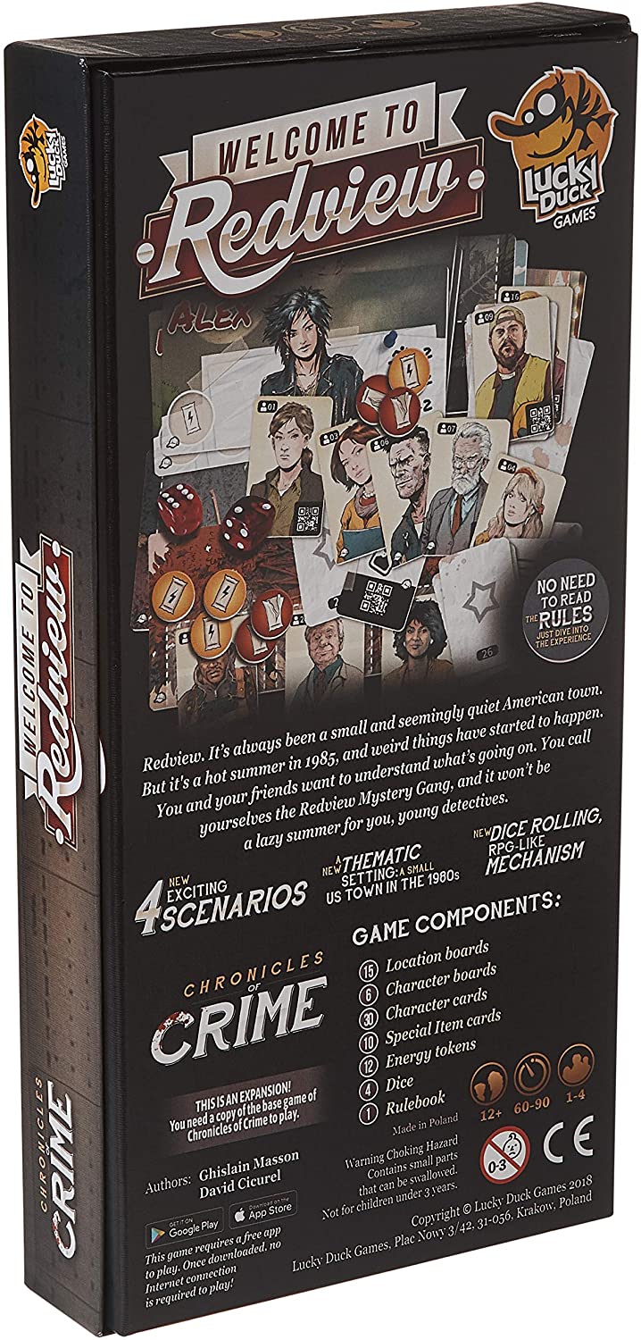 Lucky Duck Games LKY038 Chronicles of Crime: Welcome to Redview, Mixed Colours, 5.71 inches - Image 2