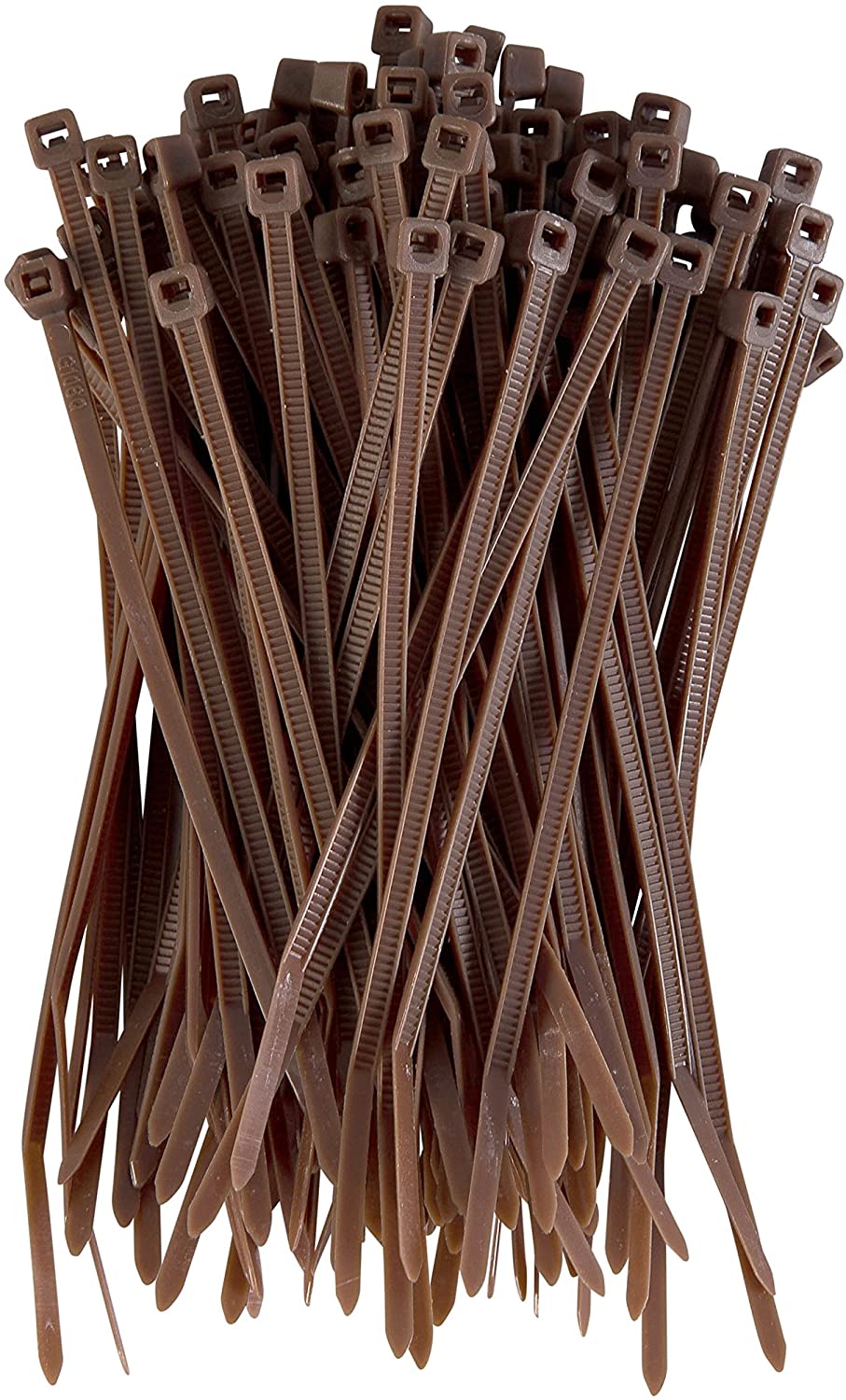 Gocableties 100 Pack of Brown Cable Ties, 200mm x 4.8mm, 8″ Premium Tie