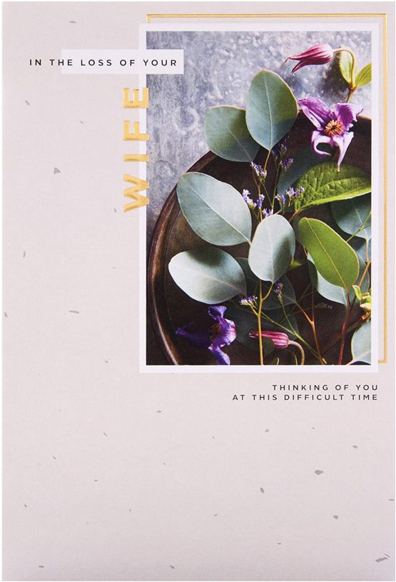 Sympathy Card for Loss of Wife from Hallmark - Embossed Photographic Design