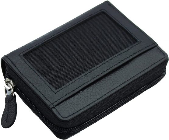 STARHIDE Womens Small Leather Fan Concertina Palm Credit Card Holder 1234 (Black) - Image 4