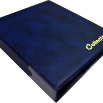 COLLECTOR Coin Album for 200 MEDIUM sizes coins 50p 50 pence £1 £2 €1 €2 - 10 pages and red dividers - BLUE