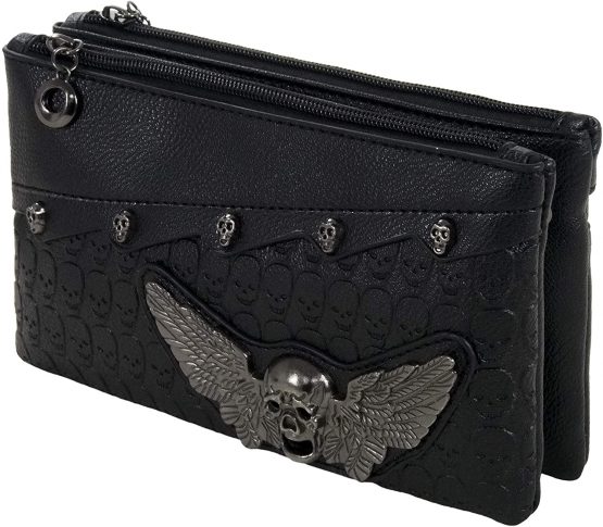 Gothic Skull Wing Ladies Handbag Clutch Evening Handbag | Backpack Rucksack Steam | Steam Punk Rock Goth GOTHX | School College PU Leather Bag - Image 3