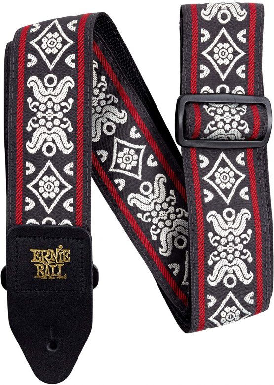 Ernie Ball Blackjack Red Jacquard Strap