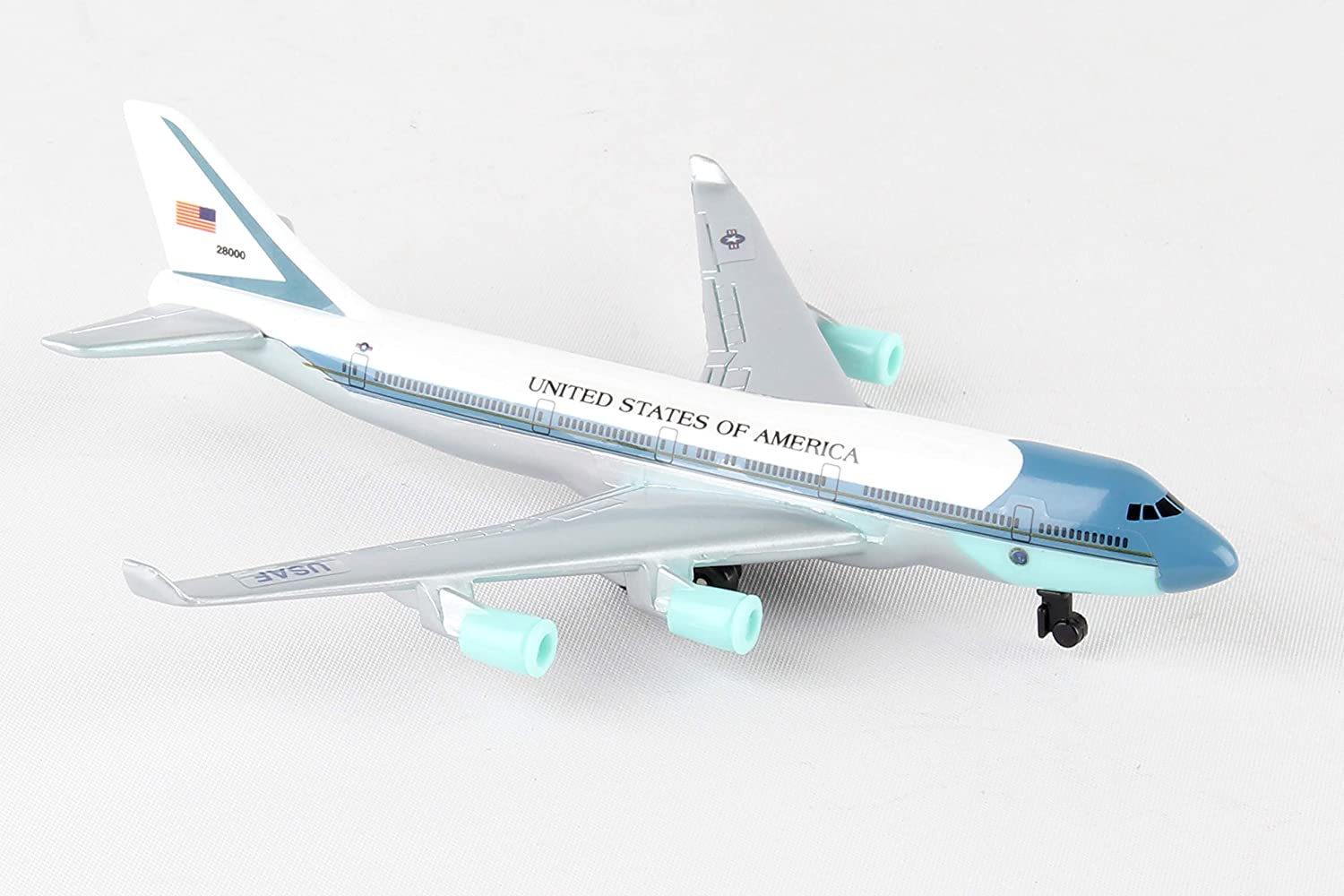 Herpa Toys Single Airplane Air Force One, toy model in small scale, aeroplane model, collect, play