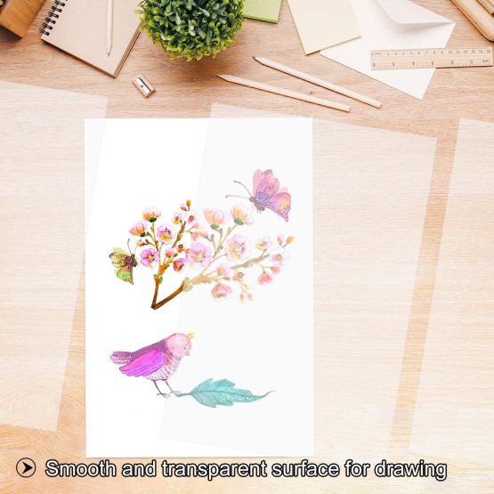 FEPITO 50 Sheets Vellum Paper 8.5 x 11 Inches Translucent Sketching and Tracing Paper Clear Paper for Sketching Tracing Drawing Animation - Image 3
