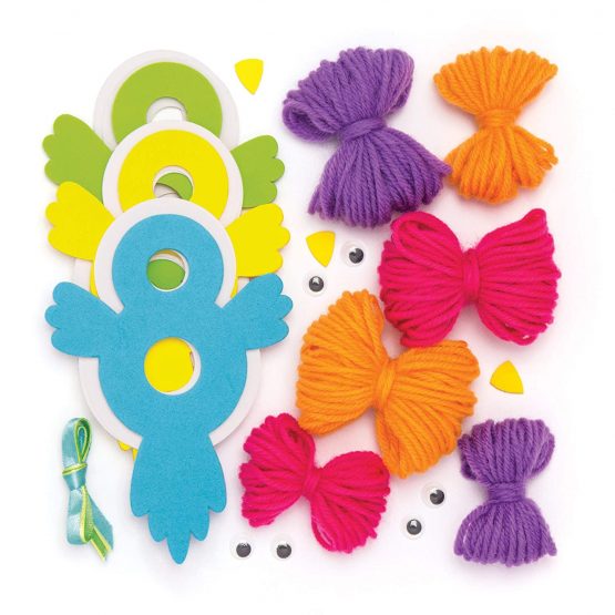 Baker Ross AW302 Spring Themed Bird Pom Pom Kits (Pack of 3) For Kids to Make and Display - Image 2
