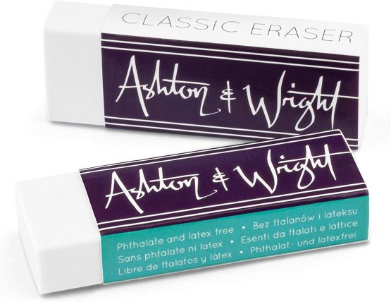 Ashton and Wright - Classic Eraser - Latex Free Plastic Rubber - Pack of 5 White - Image 4