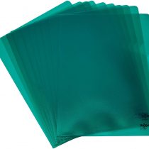 Rexel Quality A4 Document Folder, Green Embossed, 115mic, Cut Flush, Copy Safe, Pack of 100, 2115638